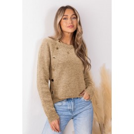 Autumn Fog Brown Knit Top