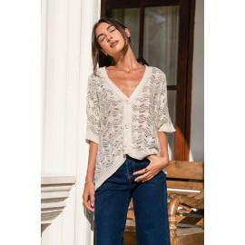 Claim to Fame Beige Cardigan