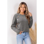 Crossed Paths Grey Top
