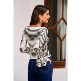 Day in Paris Striped Knit Top