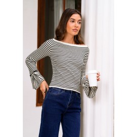 Day in Paris Striped Knit Top