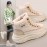 Women's Platform Snow Boots Fleece Lined Warm Chunky Sole High Top Casual