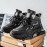 High Top Casual Shoes | New Versatile Fashion Men'S Shoes, Men'S Streetwear Sneakers, Winter Warm Fleece Lined Anti-Slip Shoes, Retro Chunky German Army Trainers, Outdoor Work Boots, Upper and Sole, Fabric Inner, Lace Closure