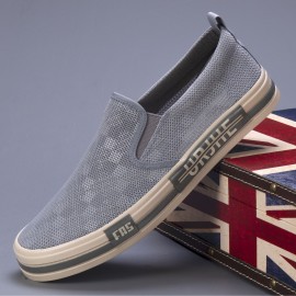Premium Men'S Mesh Sneakers | Breathable Slip-On Casual Shoes, Comfortable Soft Sole Walking Footwear, Lightweight Non-Slip Low-Top Board Shoes, Stylish Everyday Fashion Sneakers, Big Size 38-48