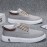Men's Low-Top Lace-Up/Slip-On Canvas Sneakers - Breathable Round Toe Lightweight Running Shoes with PU Cushioned Arch Support, Wide Width Available - Tan/White/Gray/Transparent Color Options - All-Season Casual & Athletic Wear (Suitable for men,