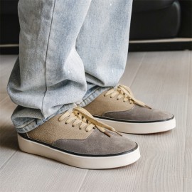 Men's Korean-Style Skate Shoes - Breathable Low-Top Sneakers with Soft Sole & Cushioning, Wear-Resistant Skateable Teeners for - Urban Style (Casual Skateboarding Shoes)