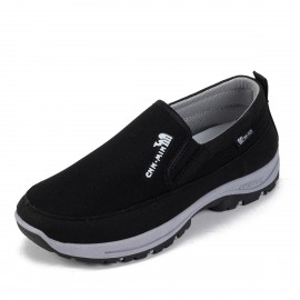 Men's Lightweight Slip-On Loafers with Arch Support & Cushioning - Non-Slip EVA/ Sole (US 10-11/EU 47) - Low-Top Elderly Walking Shoes Suitable for Spring/Autumn - Upper & PVC Insole - Sneakers for Seniors