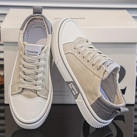 Men's Shoes New Men's Breathable Canvas Low-top sneaker Casual Lace-up Shoes Casual Shoes