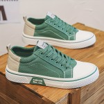 Men's Shoes New Men's Breathable Canvas Low-top sneaker Casual Lace-up Shoes Casual Shoes