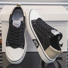 Men's Shoes New Men's Breathable Canvas Low-top sneaker Casual Lace-up Shoes Casual Shoes