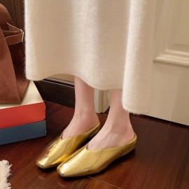 Square Toe Flat Elegant Slip-On Women's Shoes/ Summer Office Comfortable Lightweight Casual Shoes, Women Shoes