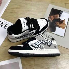 Men'S Retro College Style Sneakers | Red Unisex Casual Skate Shoes, Stylish Couple'S Wear, Comfortable Unique Design, Upper & Sole, PVC Inner, Lace Closure, Round Toe, Low Top