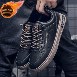 Winter Hot-Selling White Sneakers | Trendy Warm Thickened Padded, Low Top, Slip-On, Perfect for All