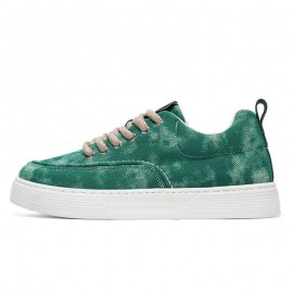 Men's Vintage Sneakers Low-Top Canvas Shoes - Classic American Retro Plaid & Solid Color Lace-Up Round Toe Casual Athletic Wear, Breathable Sole Skate Shoes for Streetwear ( Cushioning) - Versatile Footwear Kicks for