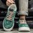 Men's Vintage Sneakers Low-Top Canvas Shoes - Classic American Retro Plaid & Solid Color Lace-Up Round Toe Casual Athletic Wear, Breathable Sole Skate Shoes for Streetwear ( Cushioning) - Versatile Footwear Kicks for